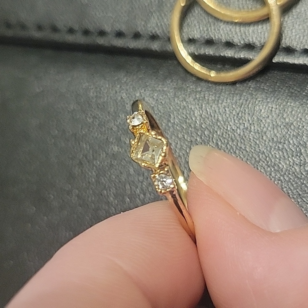 Costume jewelry, golden ring set of 6 rings - Picture 7 of 10
